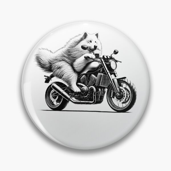 Item preview, Cool Maremma Sheepdog Riding a Motorcycle Biker Dog Lover designed and sold by Kimberley King Art  King Art.