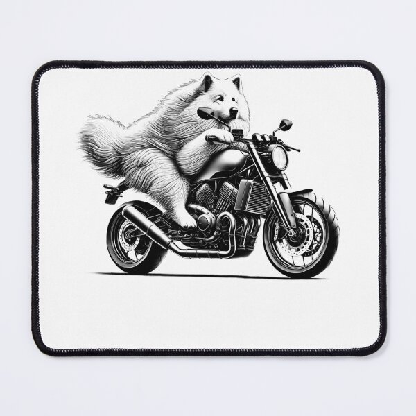 Item preview, Cool Maremma Sheepdog Riding a Motorcycle Biker Dog Lover designed and sold by Kimberley King Art  King Art.