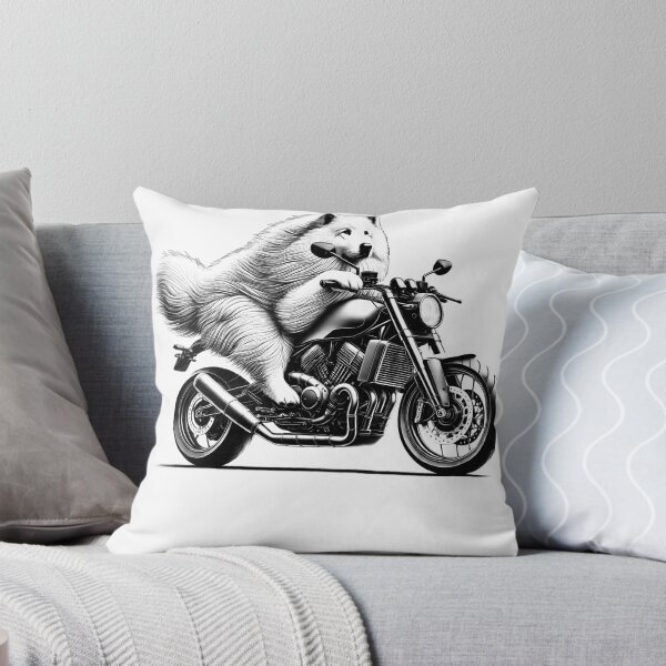 Item preview, Cool Maremma Sheepdog Riding a Motorcycle Biker Dog Lover designed and sold by Kimberley King Art  King Art.