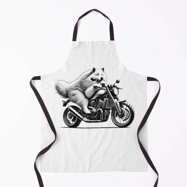 Item preview, Cool Maremma Sheepdog Riding a Motorcycle Biker Dog Lover designed and sold by Kimberley King Art  King Art.