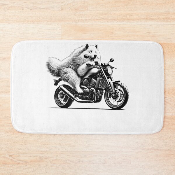 Item preview, Cool Maremma Sheepdog Riding a Motorcycle Biker Dog Lover designed and sold by Kimberley King Art  King Art.