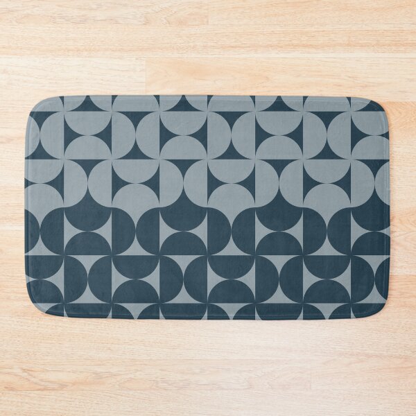 Item preview, Midcentury Modern Retro Geometric Patterns v1 in Navy Blue Grey designed and sold by nineFlorals.