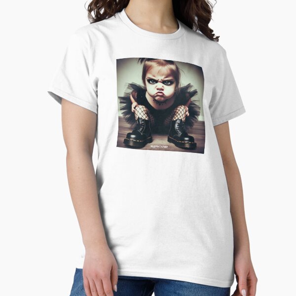 Item preview, Little girl in black tutu DM makes a face designed and sold by Punky's Mania.