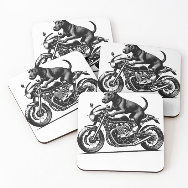 Item preview, Cool Patterdale Terrier Riding a Motorcycle Biker Dog Lover designed and sold by Kimberley King Art  King Art.