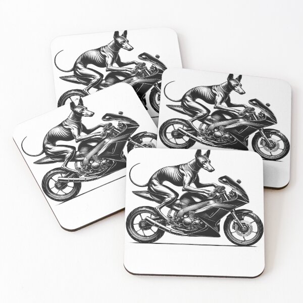 Item preview, Cool Pharaoh Hound Riding a Motorcycle Biker Dog Lover designed and sold by Kimberley King Art  King Art.