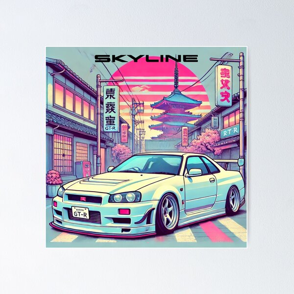 Item preview, R34 Skyline GT-R Tokyo Sunset  designed and sold by TheArtOfCar.