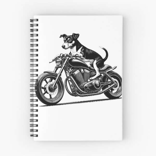 Item preview, Cool Rat Terrier Riding a Motorcycle Biker Dog Lover designed and sold by Kimberley King Art  King Art.