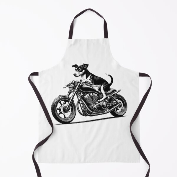 Item preview, Cool Rat Terrier Riding a Motorcycle Biker Dog Lover designed and sold by Kimberley King Art King Art.