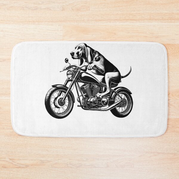 Item preview, Cool Redbone Coonhound Riding a Motorcycle Biker Dog Lover designed and sold by Kimberley King Art  King Art.