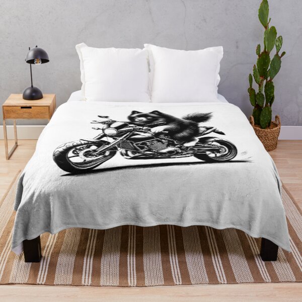 Item preview, Cool Schipperke Riding a Motorcycle Biker Dog Lover designed and sold by Kimberley King Art King Art.