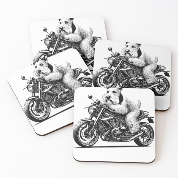 Item preview, Cool Sealyham Terrier Riding a Motorcycle Biker Dog Lover designed and sold by Kimberley King Art  King Art.