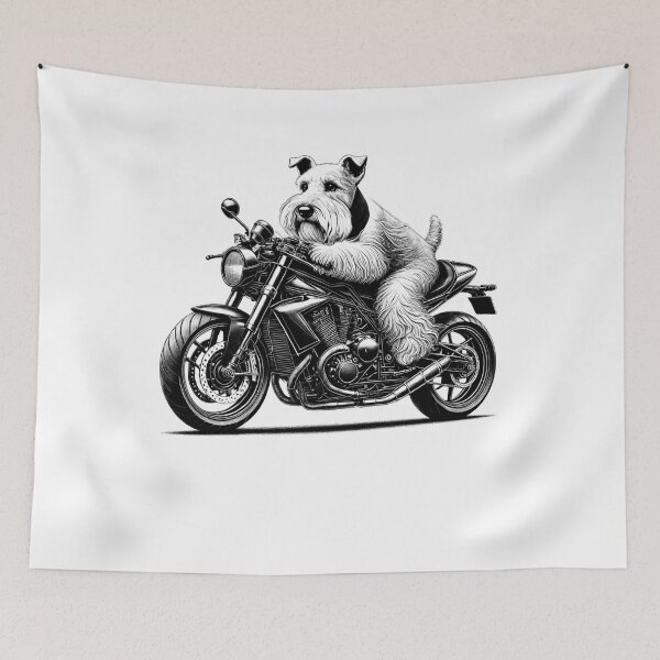 Item preview, Cool Sealyham Terrier Riding a Motorcycle Biker Dog Lover designed and sold by Kimberley King Art  King Art.