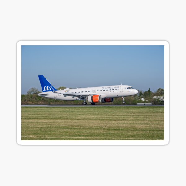 SAS Airbus A320Neo EI-SIC CPH to MAN Sticker