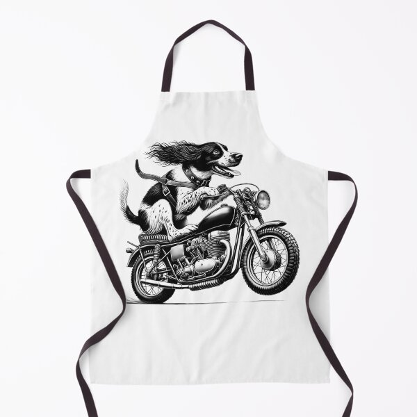 Item preview, Cool Small Munsterlander Pointer Riding a Motorcycle Biker Dog Lover designed and sold by Kimberley King Art King Art.