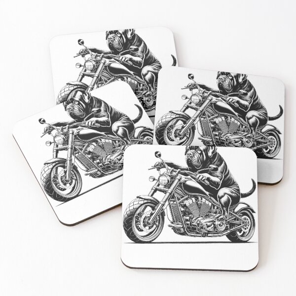 Item preview, Cool Spanish Mastiff Riding a Motorcycle Biker Dog Lover designed and sold by Kimberley King Art  King Art.
