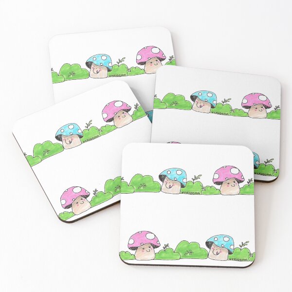 Item preview, Pastel colored mushrooms designed and sold by Fradema.
