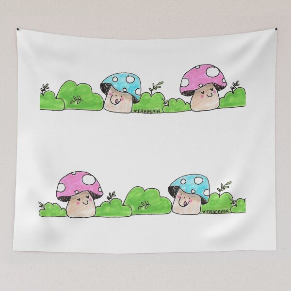 Item preview, Pastel colored mushrooms designed and sold by Fradema.
