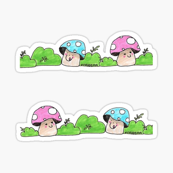 Item preview, Pastel colored mushrooms designed and sold by Fradema.