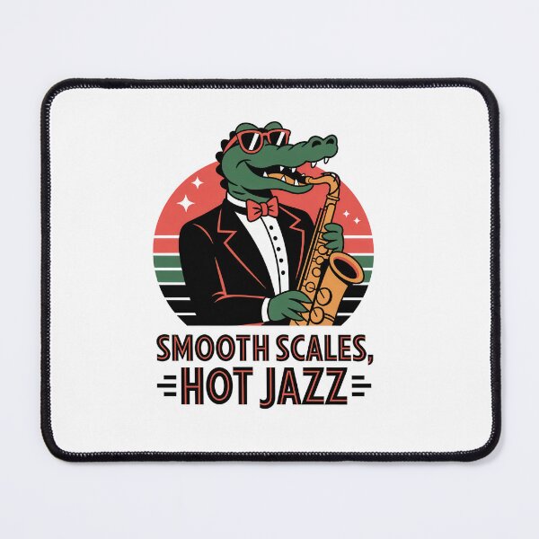 Item preview, Smooth Scales Hot Jazz – Cool Jazz Alligator Retro Design designed and sold by EpicMediaShop.