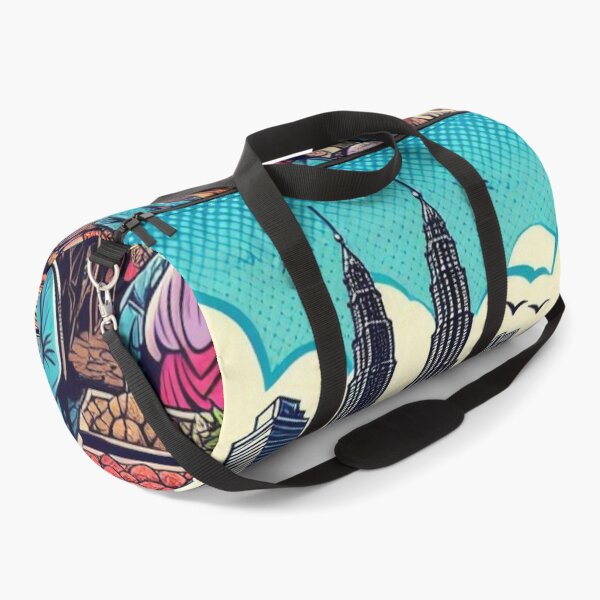 Item preview, Kuala Lumpur Market Comic Design – Vibrant AI Artwork for Clothing, Accessories & Malaysian Urban Travel Fashion designed and sold by knalpot-design.