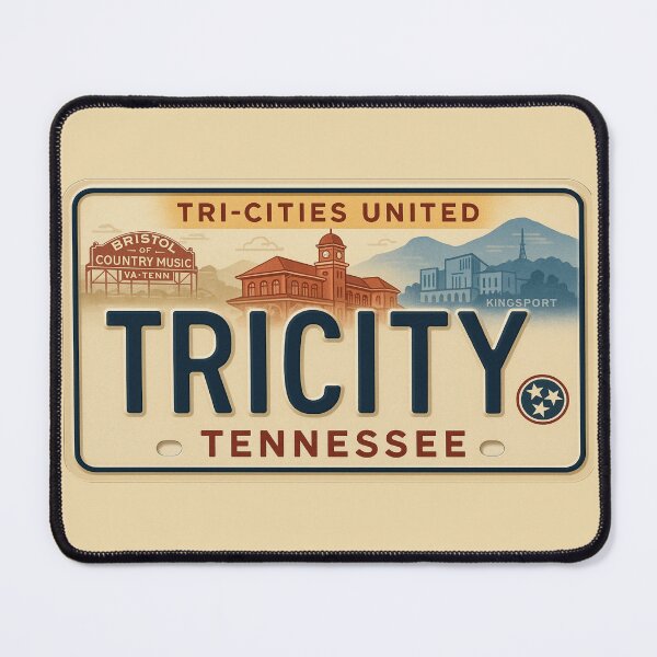 Item preview, Tri-Cities Tennessee License Plate: Roadtrip Pride in America designed and sold by Globalcitytees.