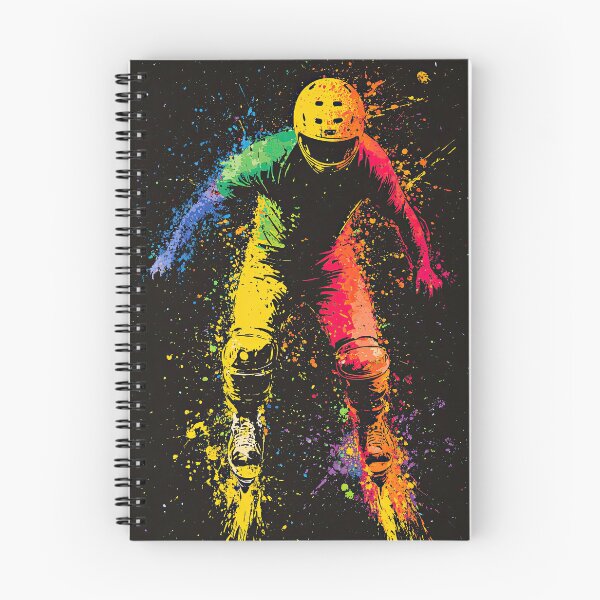 Item preview, Focused Roller Athlete Blasts Through Paint Cloud designed and sold by Piotrek0001.