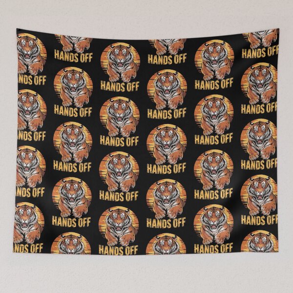Item preview, Roaring Tiger Pouncing with Bold Hands Off Message designed and sold by Taans-Creation.