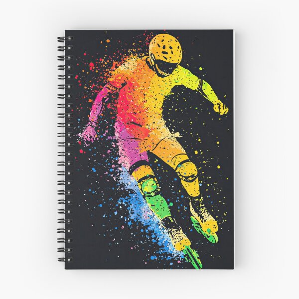 Item preview, Fearless Derby Skater Battles Through Color Storm designed and sold by Piotrek0001.
