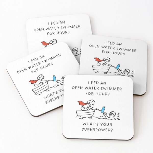 Item preview, Open Water Swim Feeder Superpower - Female Feeder & Male Swimmer  designed and sold by Open Water Swimming Gifts.