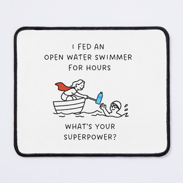 Item preview, Open Water Swim Feeder Superpower - Female Feeder & Male Swimmer  designed and sold by Open Water Swimming Gifts.