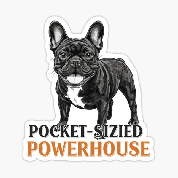 Item preview, Frenchie pocket-sized powerhouse black designed and sold by MooreGifts.