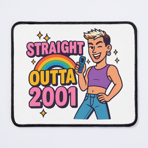 Item preview, Straight Outta 2001 – Queer Y2K Retro Throwback designed and sold by Haus Of Sin.