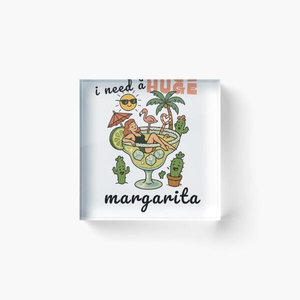Item preview, vintage funny margarita cocktail saying i need a huge margarita quote, lime juice designed and sold by LuxeGraphix.