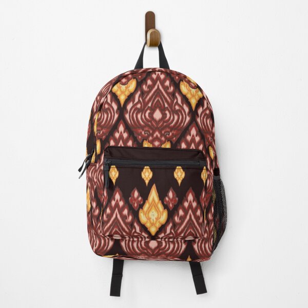 Item preview, Thai Flame Lotus Pattern – Royal Red & Gold on Deep Black designed and sold by Mondee Shop.