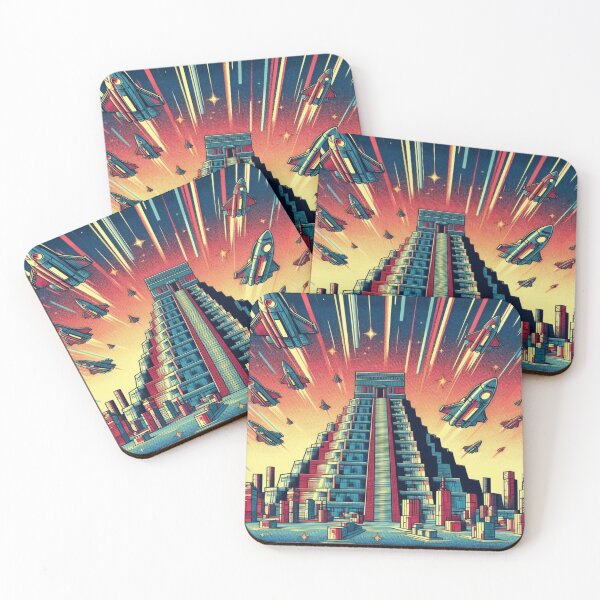 Item preview, Mayan pyramids and spaceships  designed and sold by Dogandesighn.