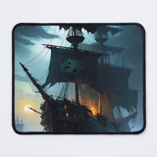 Item preview, ghost ship, flying Dutchman, sailboat, pirate ship designed and sold by DonnaBlankaArt.