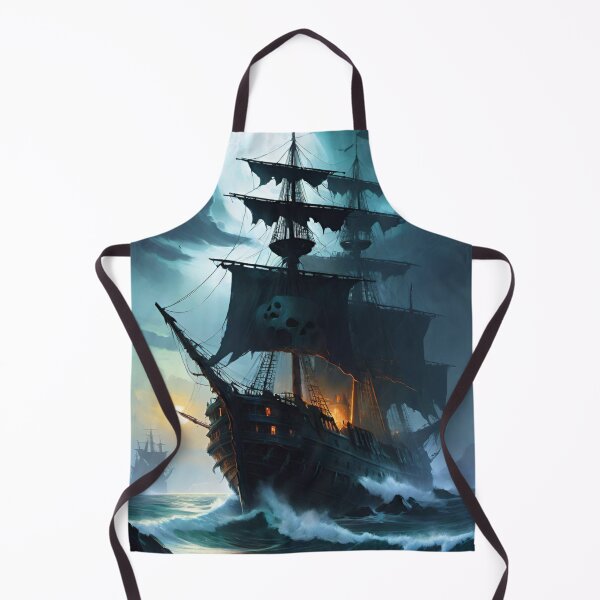 Item preview, ghost ship, flying Dutchman, sailboat, pirate ship designed and sold by DonnaBlankaArt.
