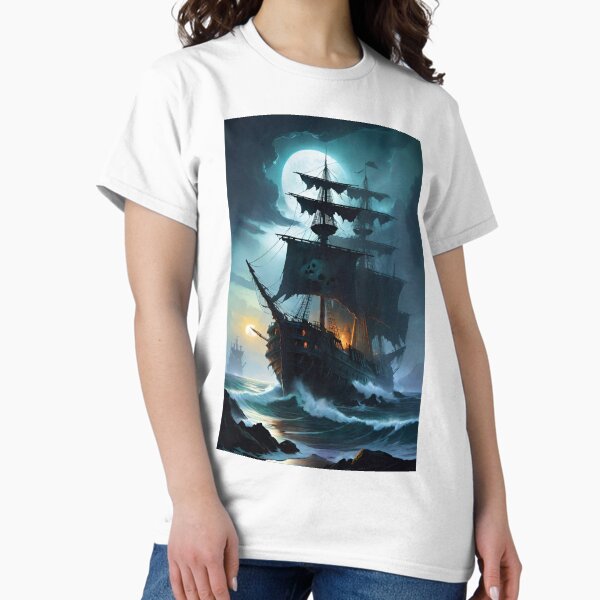 Item preview, ghost ship, flying Dutchman, sailboat, pirate ship designed and sold by Beladonna2021.