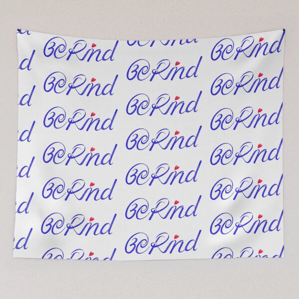 Item preview, Art with Human Touch. Be Kind Hand Drawn Text Blue Red designed and sold by Wiggly Lines.