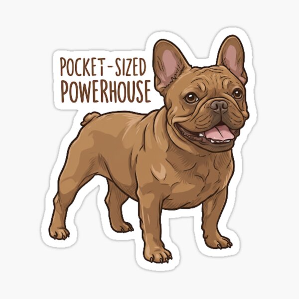 Item preview, Frenchie pocket-sized powerhouse brown2 designed and sold by MooreGifts.