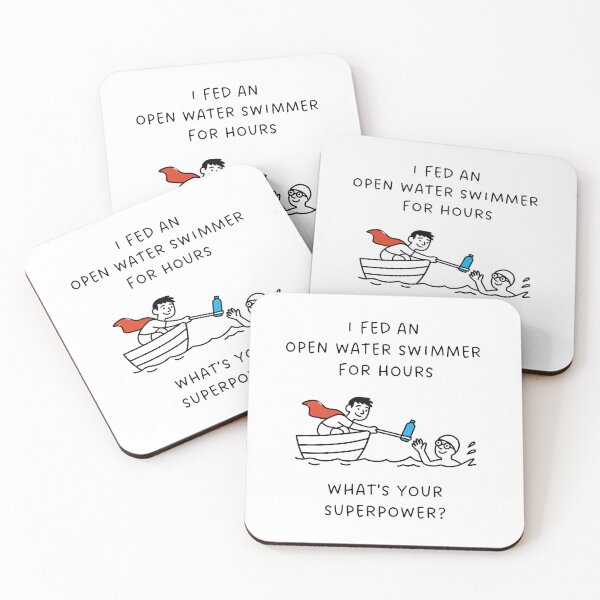 Item preview, Open Water Swim Feeder Superpower - Male Feeder & Male Swimmer  designed and sold by Open Water Swimming Gifts.
