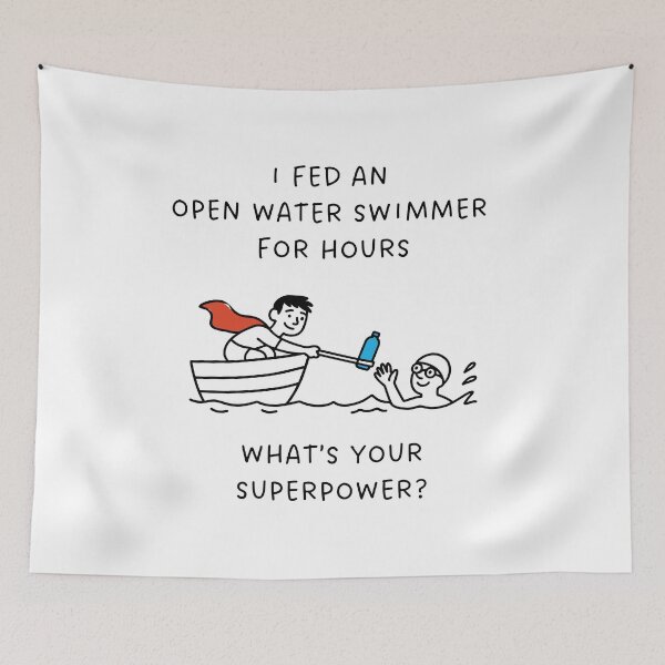 Item preview, Open Water Swim Feeder Superpower - Male Feeder & Male Swimmer  designed and sold by Open Water Swimming Gifts.
