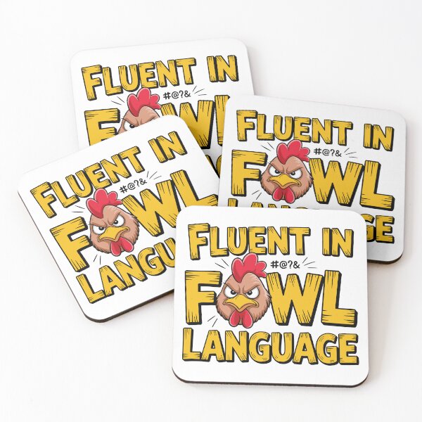 Item preview, Fluent in Fowl Language. Colour Version designed and sold by ArthousePromos.