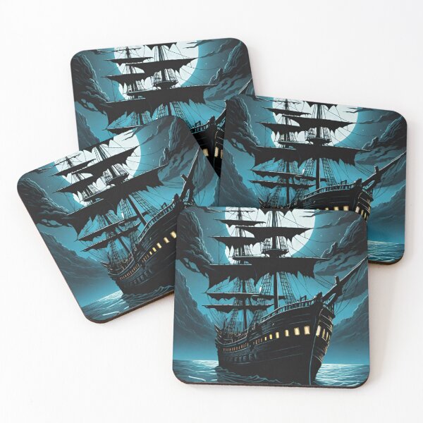 Item preview, ghost ship, flying Dutchman, sailboat, pirate ship designed and sold by DonnaBlankaArt.