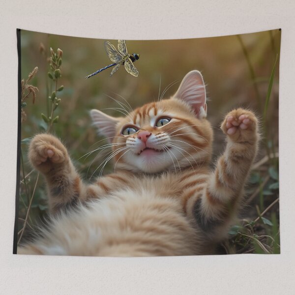 Item preview, Cat and Dragonfly designed and sold by Saim-165.