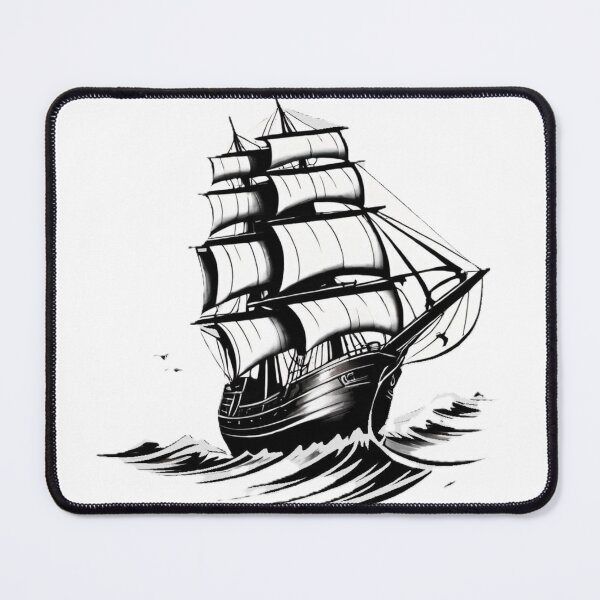 Item preview, ghost ship, flying Dutchman, sailboat, pirate ship designed and sold by DonnaBlankaArt.