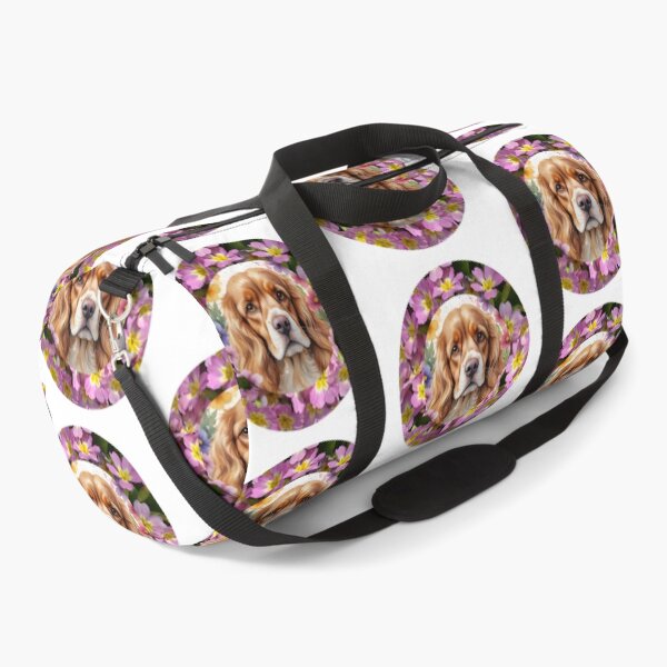 Item preview, Cocker Spaniel surrounded by primrose flowers designed and sold by Marcu Ioachim.