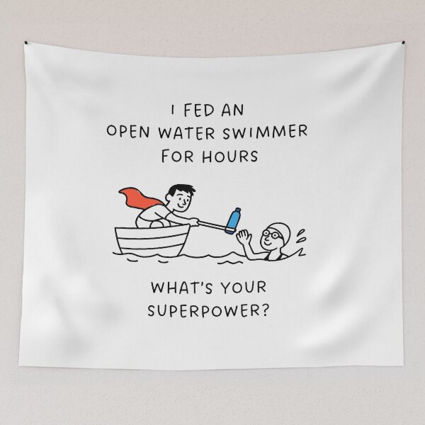 Item preview, Open Water Swim Feeder Superpower - Male Feeder & Female Swimmer  designed and sold by Open Water Swimming Gifts.