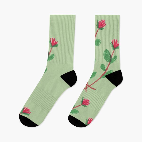 Item preview, Sage green - Cute simple red flowers  designed and sold by Fantasy Cache.