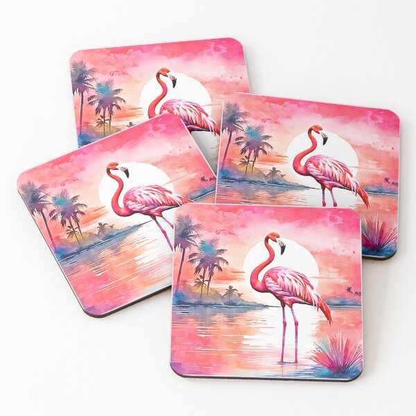 Item preview, Pink Flamingo Sunset designed and sold by Health And Fitness Posts e-Store.